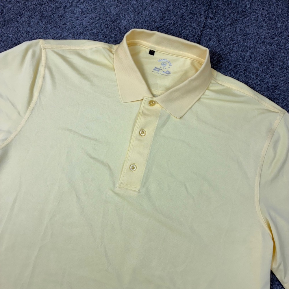Monterey Club Dry Swing Mens XL Polo Shirt Yellow Moisture Wicking Golf Top